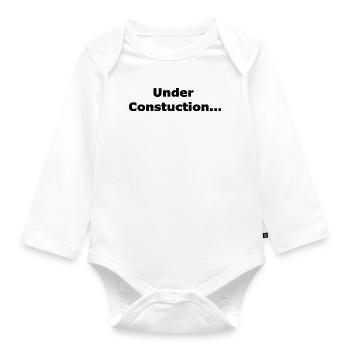 Under construction - Organic Longsleeve Baby Bodysuit - white - Front