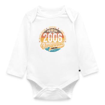 2006 vintage anniversaire rétro vintage cadeau - Body Bébé bio manches longues - blanc - Devant