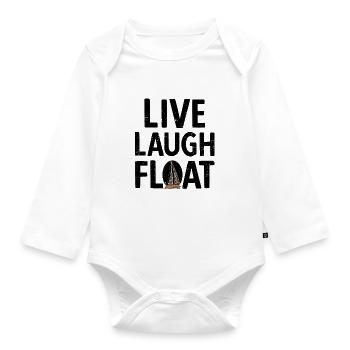 Segelboot Kapitän Spruch Zum Segeln - Baby Bio-Langarm-Body - Weiß - Vorne