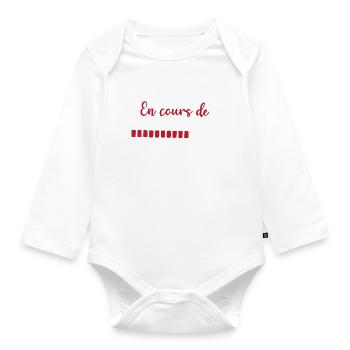Retraite en cours de chargement - Body Bébé bio manches longues - blanc - Devant