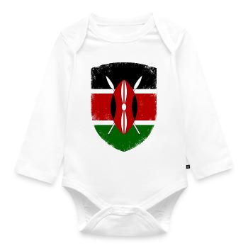 Kenya - Body Bébé bio manches longues - blanc - Devant
