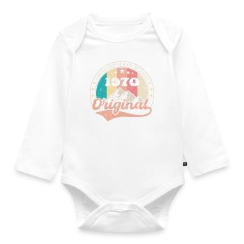 Geburtstagsgeschenk 1970 Frau | Jahrgang 1970 - Baby Bio-Langarm-Body - Weiß - Vorne