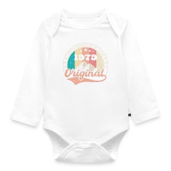 Geburtstagsgeschenk 1979 Frauen | Jahrgang 1979 - Baby Bio-Langarm-Body - Weiß - Vorne