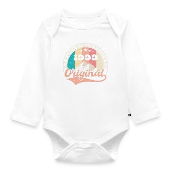 Cadeau Anniversaire 1999 Femme | Née en 1999 - Body Bébé bio manches longues - blanc - Devant