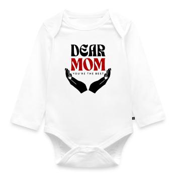 Liebe Mama, du bist die Beste - Baby Bio-Langarm-Body - Weiß - Vorne
