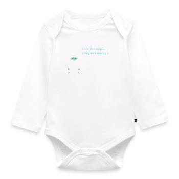 Yéti | Caractère et texte | Père | « Poilu » - Body Bébé bio manches longues - blanc - Devant