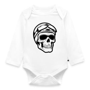 Skeleton Biker - Body Bébé bio manches longues - blanc - Devant