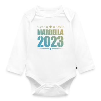 Marbella 2023 - Organic Longsleeve Baby Bodysuit - white - Front