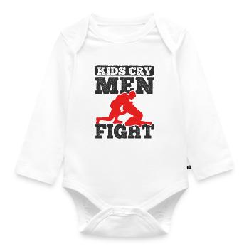 Grappling Martial Arts Wrestling - Baby Bio-Langarm-Body - Weiß - Vorne