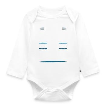 Bester Bruder Spruch - Baby Bio-Langarm-Body - Weiß - Vorne