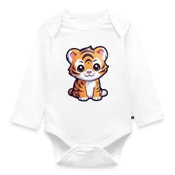 Animal baby - Organic Longsleeve Baby Bodysuit - white - Front