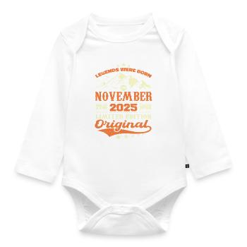 Legendary since November 2025 - limited edition - Organic Longsleeve Baby Bodysuit - white - Front