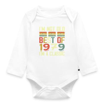 1979 I'm Not Old I'm Classic Vintage 1979 Geburtstag - Baby Bio-Langarm-Body - Weiß - Vorne