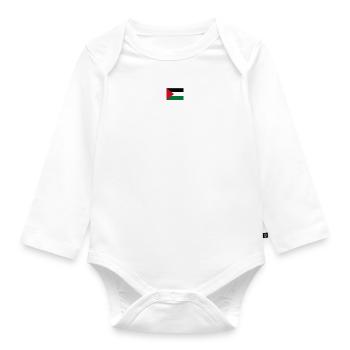 I stand with palestine - Body Bébé bio manches longues - blanc - Devant
