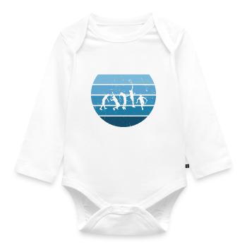 Playing Tennis Playing Tennis Player - Organic Longsleeve Baby Bodysuit - white - Front