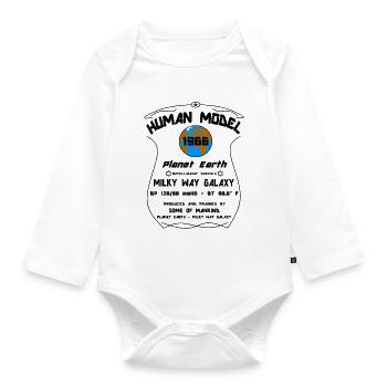 1966 - Baby Bio-Langarm-Body - Weiß - Vorne