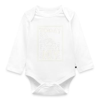 Aujourd’hui, je choisis la joie 10 - Body Bébé bio manches longues - blanc - Devant