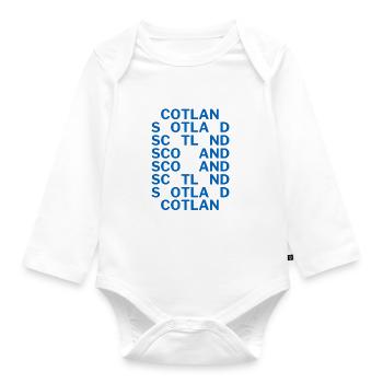 SCOTLAND, Football, Euros - Organic Longsleeve Baby Bodysuit - white - Front