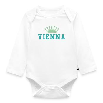 Vienne 2024 Wien Krone - Body Bébé bio manches longues - blanc - Devant