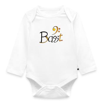 Basst - für Bässe - Baby Bio-Langarm-Body - Weiß - Vorne