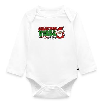 Weihnachten Weihnachtsstimmung Weihnachtsmann - Baby Bio-Langarm-Body - Weiß - Vorne