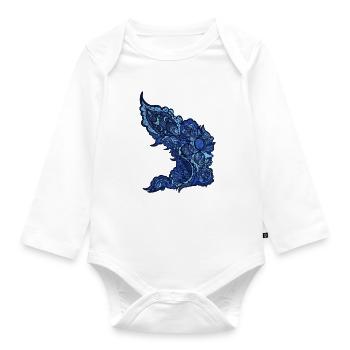 visual feed - Organic Longsleeve Baby Bodysuit - white - Front