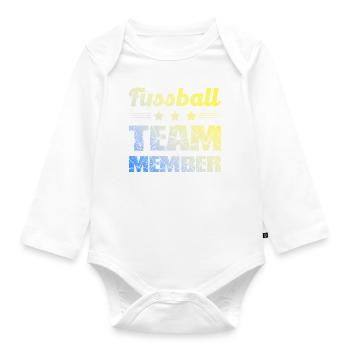 Fussball Team - Baby Bio-Langarm-Body - Weiß - Vorne