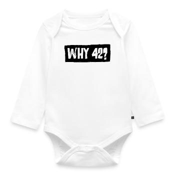 Die Frage auf die Antwort auf Alles? - Baby Bio-Langarm-Body - Weiß - Vorne