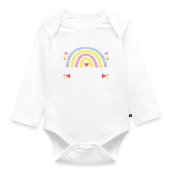 GLÜCKSBRINGER Du schaffst das! Wir glauben an dich - Baby Bio-Langarm-Body - Weiß - Vorne