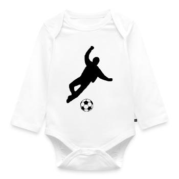 kicker - Baby Bio-Langarm-Body - Weiß - Vorne