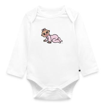 Baby Girl - Baby Bio-Langarm-Body - Weiß - Vorne