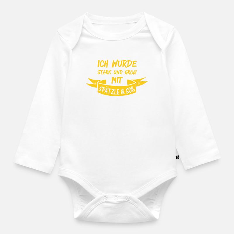 SPÄTZLE & SOß - Baby Bio-Langarm-Body - Weiß