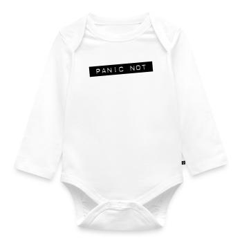 Panic Not - Baby Bio-Langarm-Body - Weiß - Vorne