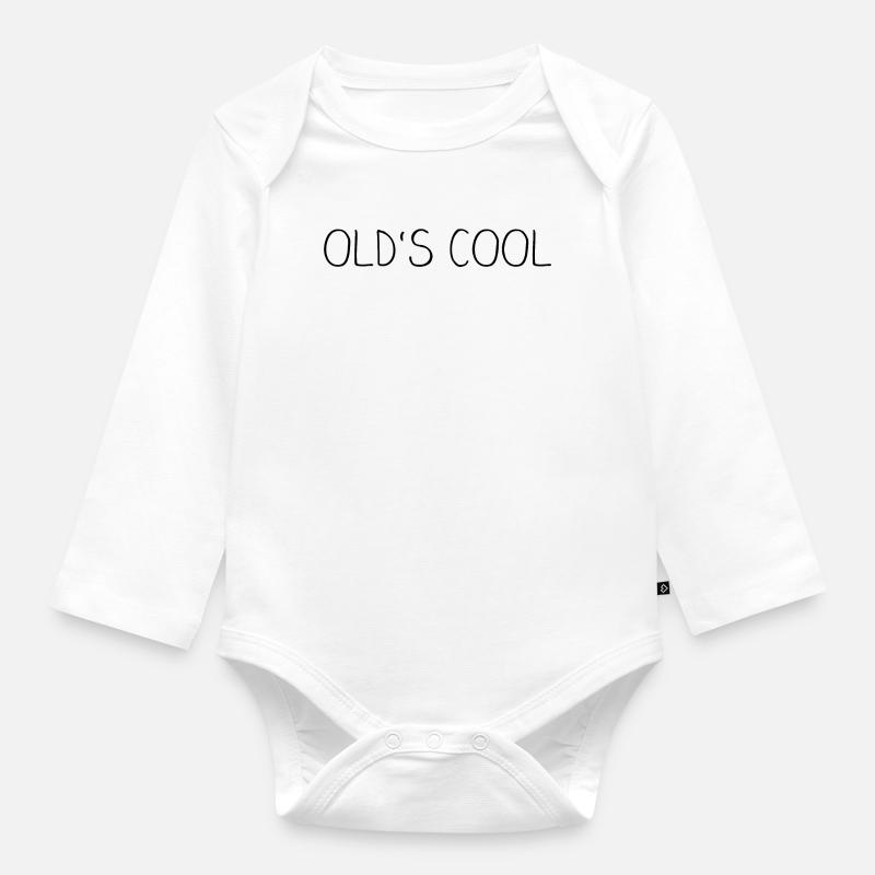 vieux cool - Body Bébé bio manches longues - blanc