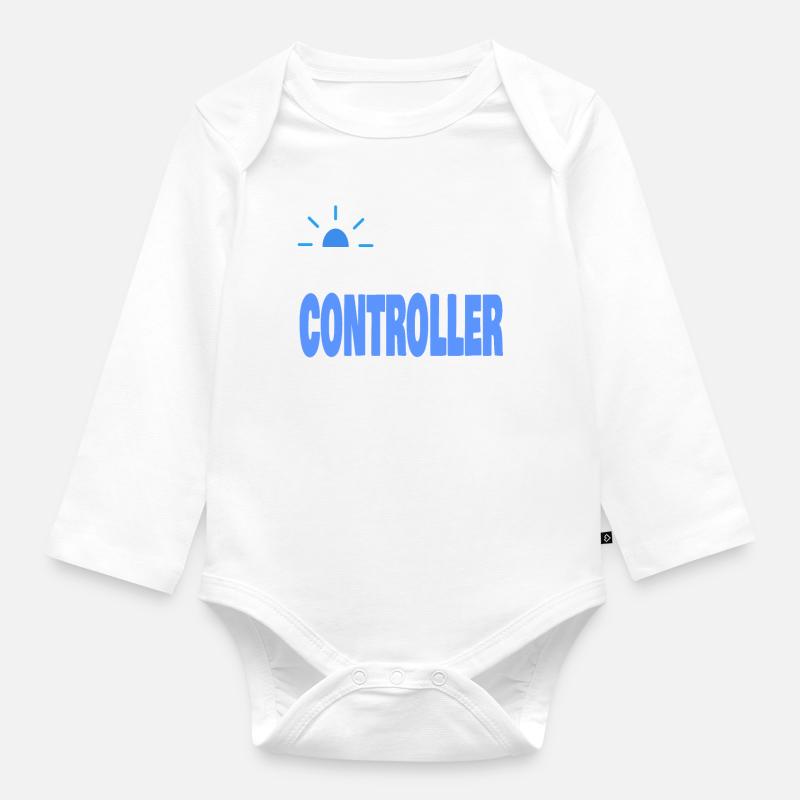 Controller - Baby Bio-Langarm-Body - Weiß
