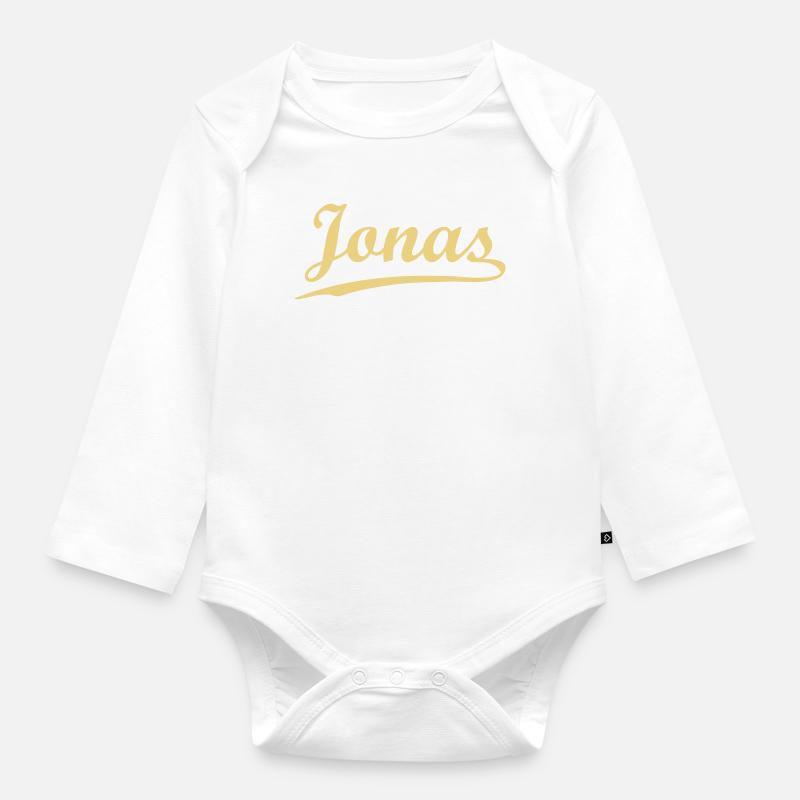 jonas - Baby Bio-Langarm-Body - Weiß