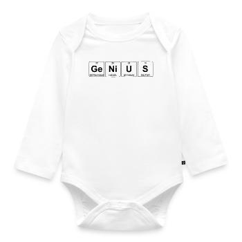 genius - Baby Bio-Langarm-Body - Weiß - Vorne