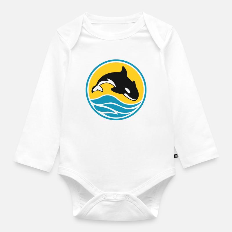 Orca - Baby Bio-Langarm-Body - Weiß