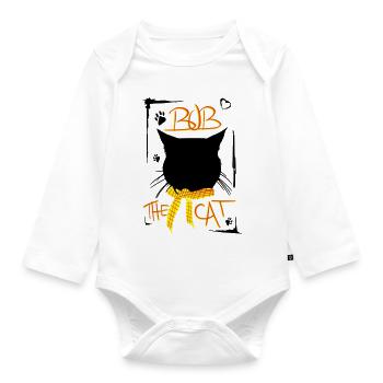 BOB DER STREUNER I BOB THE CAT - Baby Bio-Langarm-Body - Weiß - Vorne