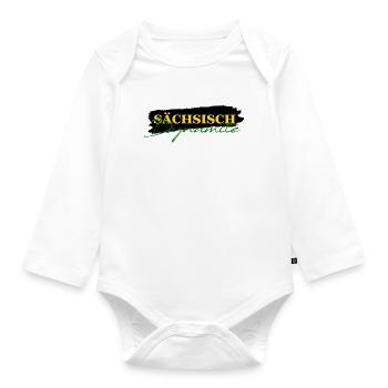 Sächsisch Dynamite - Body Bébé bio manches longues - blanc - Devant