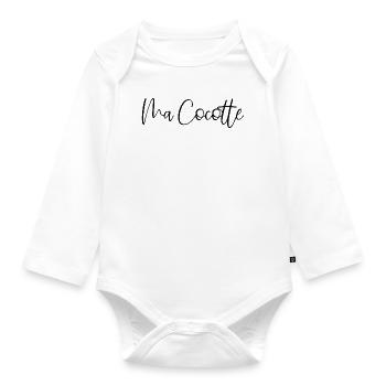 Ma Cocotte - Design bébé minimaliste - Body Bébé bio manches longues - blanc - Devant