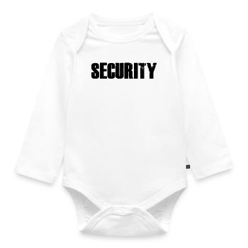 Security - Organic Longsleeve Baby Bodysuit - white - Front