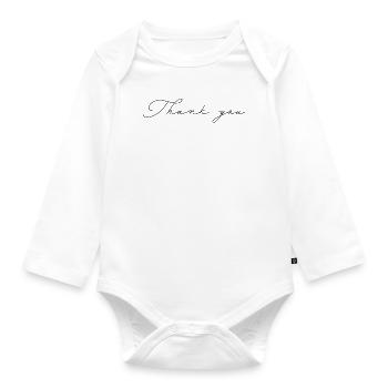 Thank you - Baby Bio-Langarm-Body - Weiß - Vorne