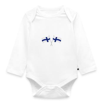 Suomi Finlande - Body Bébé bio manches longues - blanc - Devant