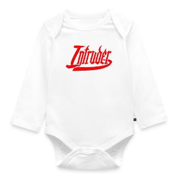 intrus hacker intrus clan sticker ordinateur - Body Bébé bio manches longues - blanc - Devant