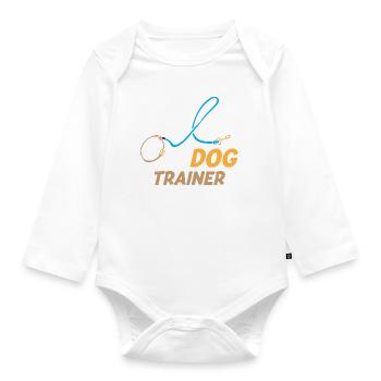 Relax The Dog Trainer Has Arrived Funny Dog - Baby Bio-Langarm-Body - Weiß - Vorne