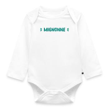 Cute - Organic Longsleeve Baby Bodysuit - white - Front