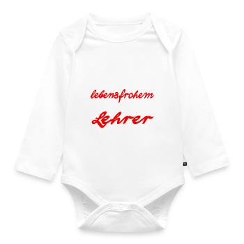 Lehrer der seinem Job liebt. Kindererziehung - Baby Bio-Langarm-Body - Weiß - Vorne
