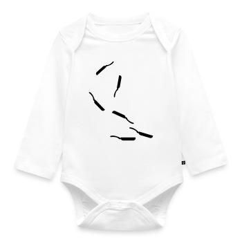 Pan Icon - Organic Longsleeve Baby Bodysuit - white - Front