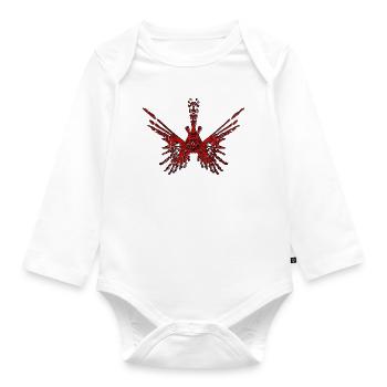 Dangerously beautiful lionfish - Organic Longsleeve Baby Bodysuit - white - Front